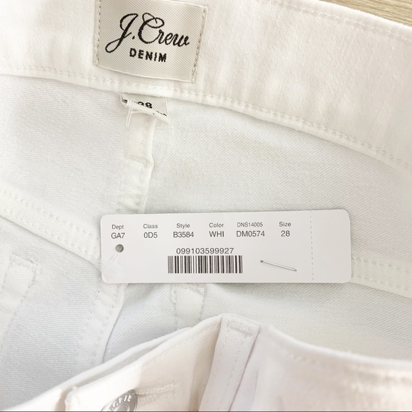 J. Crew Toothpick White Skinny Leg Denim Jeans 28 - Picture 6 of 10